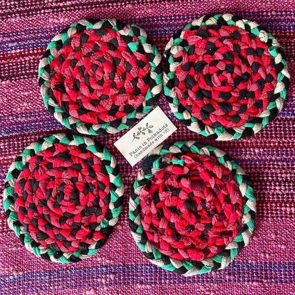 Set of Four Braided Coasters - Picture 3 of 15